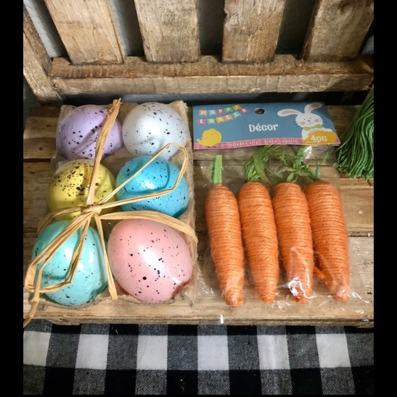 Easter Decor Fillers Cottage Decor Tiered Tray Decor Fabric Easter Carrots Spring Decor Basket Filler Farmhouse Set of 3 Carrots